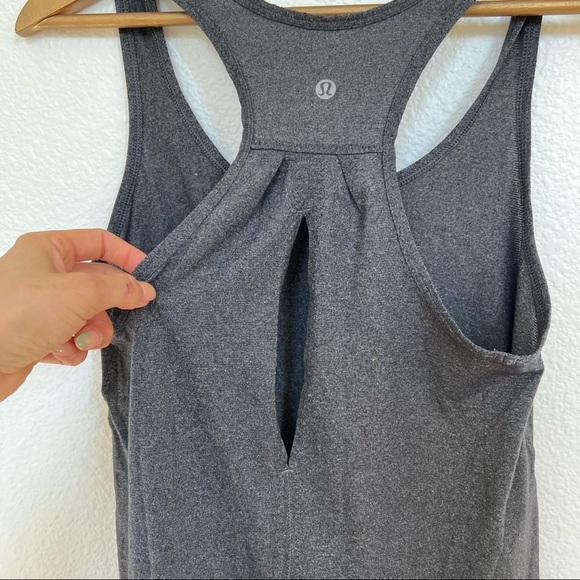 Lululemon- Salute The Sun Heathered Black Tank- 6 - Picture 6 of 7